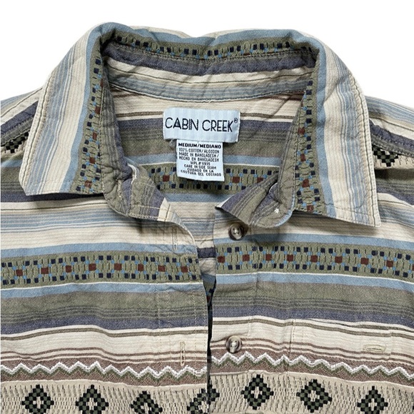 Medium Aztec Print Button Down Shirt - Picture 2 of 3